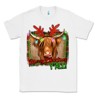 White merry christmas y'all highland cow Classic Tee - Jasminsmagicworld
