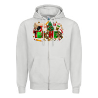 Dove Grey christmas  teacher Zipper Hoodie - MaliasSmallBusiness