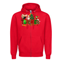 Red christmas  teacher Zipper Hoodie - MaliasSmallBusiness