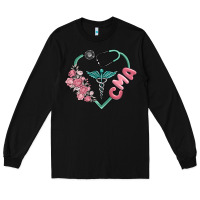 Black cma  heart Long Sleeve Tee - MaliasSmallBusiness