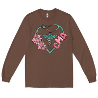 Chestnut cma  heart Long Sleeve Tee - MaliasSmallBusiness