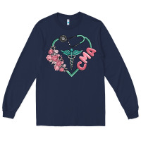 Navy cma  heart Long Sleeve Tee - MaliasSmallBusiness
