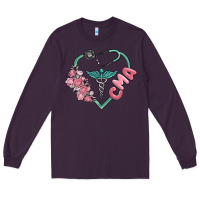 Plum cma  heart Long Sleeve Tee - MaliasSmallBusiness