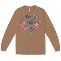 Toasted Coconut cma  heart Long Sleeve Tee - MaliasSmallBusiness