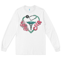 White cma  heart Long Sleeve Tee - MaliasSmallBusiness