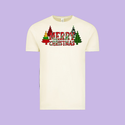 Merry Christmas Glitter Plaid Trees Vintage Tee Designed By Adodesignshop