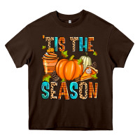 Chocolate Brown 'tis the season fall Heavy Core Tee - Zillion Design Studio