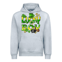 Heather Grey Lucky Boy St. Patrick's Day Urban Hoodie - HowdyJamesFarm