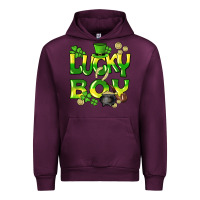 Mauve Wine Lucky Boy St. Patrick's Day Urban Hoodie - HowdyJamesFarm