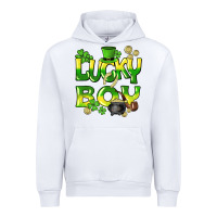 White Lucky Boy St. Patrick's Day Urban Hoodie - HowdyJamesFarm