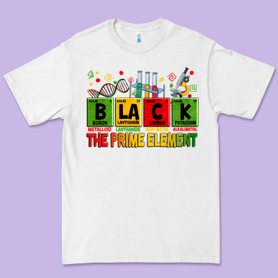 Black The Prime Element Juneteenth Premium Tee Designed By Zillion Design Studio
