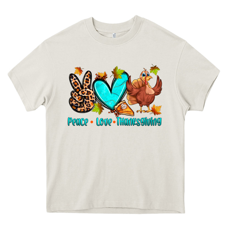 Peace Love Thanksgiving Heavy Core Tee by Zillion Design Studio | Teevron