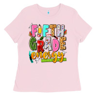 Bubblegum Pink fifth grade energy Ladies Tee - texasbilliewilder