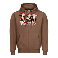 Chestnut christmas three cows Zipper Hoodie - MaliasSmallBusiness