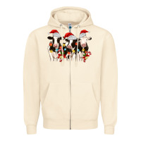 Sandshell christmas three cows Zipper Hoodie - MaliasSmallBusiness