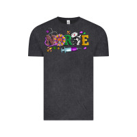 Vintage Black mardi gras nurse leopard cowhide glitter Vintage Tee - Artiststas