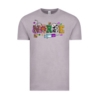 Vintage Zinc mardi gras nurse leopard cowhide glitter Vintage Tee - Artiststas