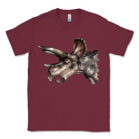 Burgundy Triceratops Horridus Face Classic Tee - LillyAllenDesigns
