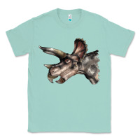 Seafoam Triceratops Horridus Face Classic Tee - LillyAllenDesigns