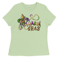 Matcha mardi gras fleur de lis and beads Ladies Tee - RanaPortraitStore