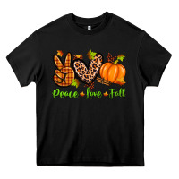 Black peace love fall Heavy Core Tee - Zillion Design Studio