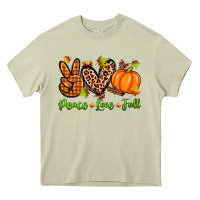 Mossy peace love fall Heavy Core Tee - Zillion Design Studio