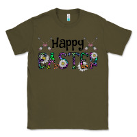 Army Green Happy Easter Classic Tee - CowhideDigitalArt