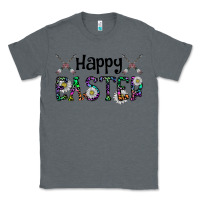 Charcoal Heather Happy Easter Classic Tee - CowhideDigitalArt