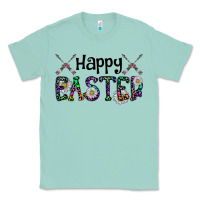 Seafoam Happy Easter Classic Tee - CowhideDigitalArt