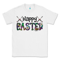 White Happy Easter Classic Tee - CowhideDigitalArt