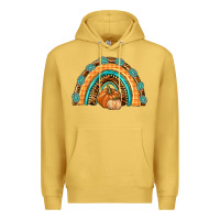Antique Gold Rainbow Thankful with Gemstone Premium Hoodie - texasbilliewilder
