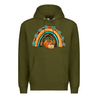 Army Green Rainbow Thankful with Gemstone Premium Hoodie - texasbilliewilder