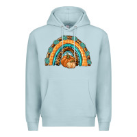 Blue Mist Rainbow Thankful with Gemstone Premium Hoodie - texasbilliewilder