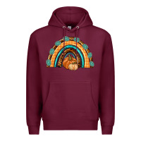 Burgundy Rainbow Thankful with Gemstone Premium Hoodie - texasbilliewilder