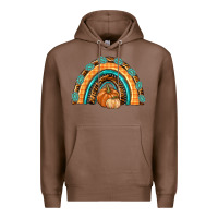 Chestnut Rainbow Thankful with Gemstone Premium Hoodie - texasbilliewilder
