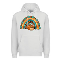 Dove Grey Rainbow Thankful with Gemstone Premium Hoodie - texasbilliewilder