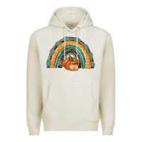 Oatmeal Heather Rainbow Thankful with Gemstone Premium Hoodie - texasbilliewilder