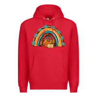 Red Rainbow Thankful with Gemstone Premium Hoodie - texasbilliewilder