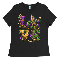 Black love fleur de lis Ladies Tee - RanaPortraitStore