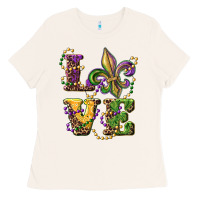 Bone love fleur de lis Ladies Tee - RanaPortraitStore