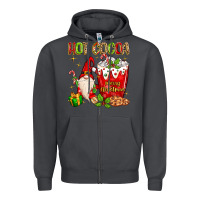 Smoke Christmas gnome hot cocoa Zipper Hoodie - MaliasSmallBusiness