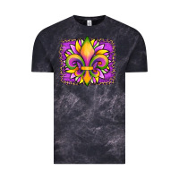 Cloud Black mardi gras fleur de lis sunflower leopard Vintage Tee - Artiststas