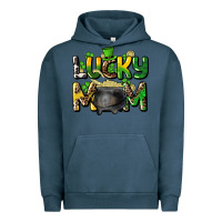 Pigment Midnight Navy lucky mom St. Patrick's Urban Hoodie - HowdyJamesFarm