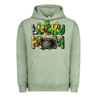 Pigment Oil Green lucky mom St. Patrick's Urban Hoodie - HowdyJamesFarm
