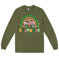 Army Green shamrock cutie Long Sleeve Tee - MaliasSmallBusiness