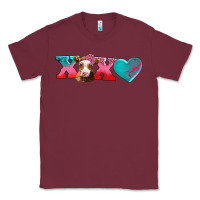Burgundy xoxo guarnsey cow Classic Tee - AdoDesignShop