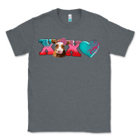 Charcoal Heather xoxo guarnsey cow Classic Tee - AdoDesignShop