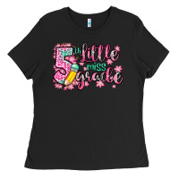 Black little miss 5th grade Ladies Tee - Zillion Design Studio