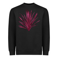 Black Pink Cordyline Heavyweight Sweatshirt - LillyAllenDesigns