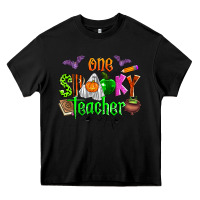 Black one spooky teacher Heavy Core Tee - Zillion Design Studio